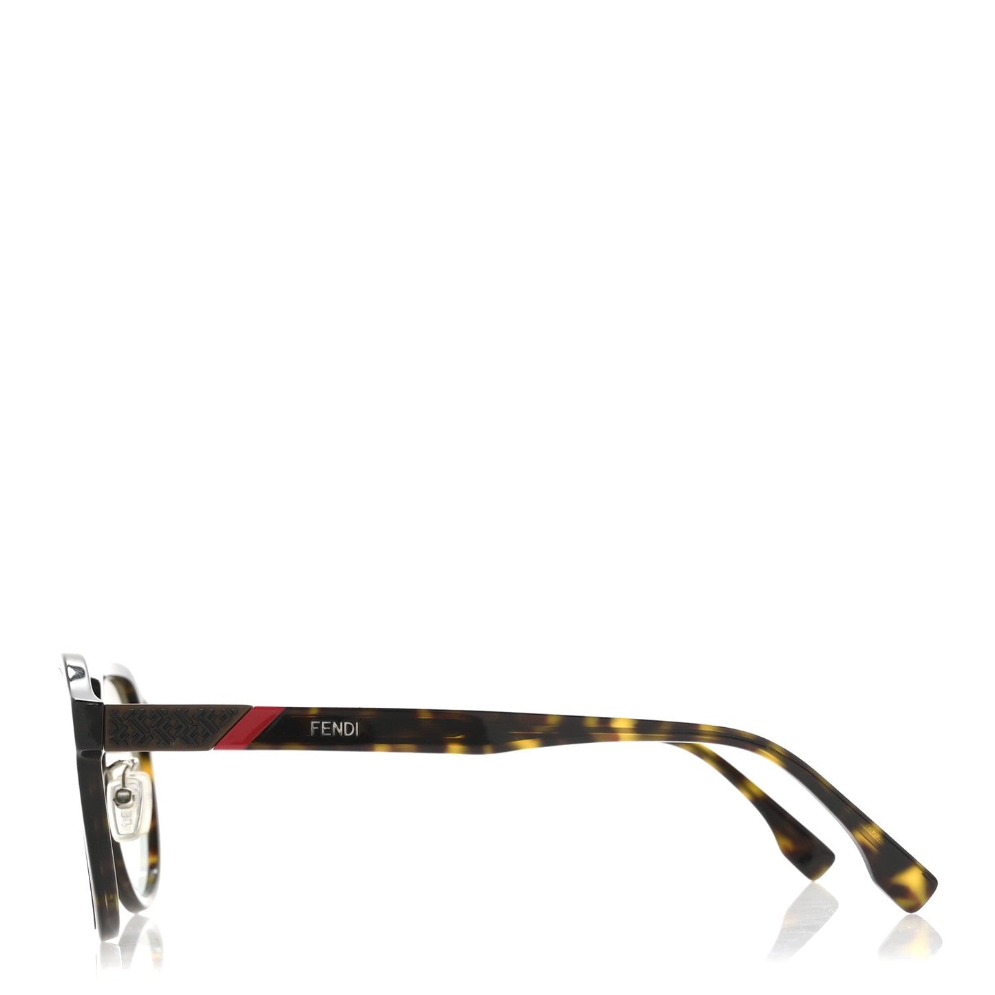 Fendi Acetate Aviator Diagonal Sunglasses FE40003U Havana