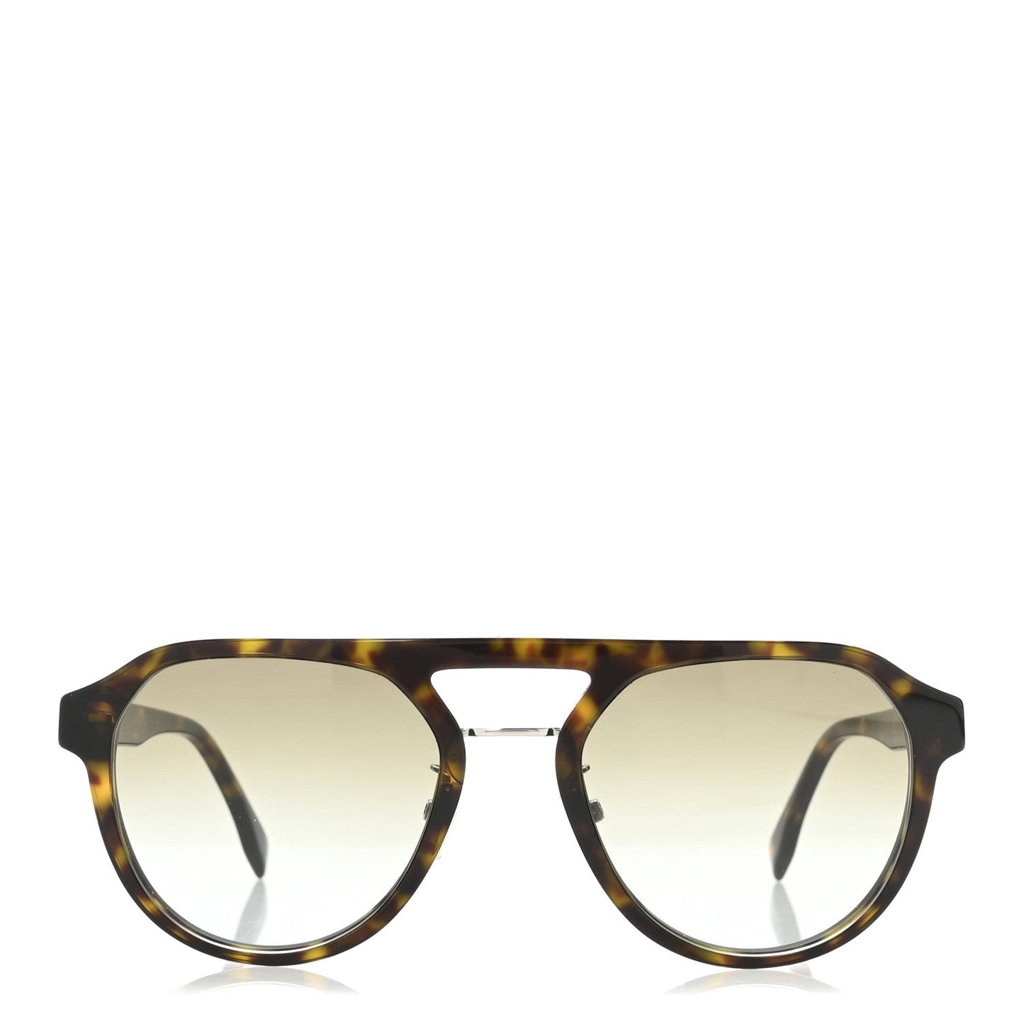 Fendi Acetate Aviator Diagonal Sunglasses FE40003U Havana