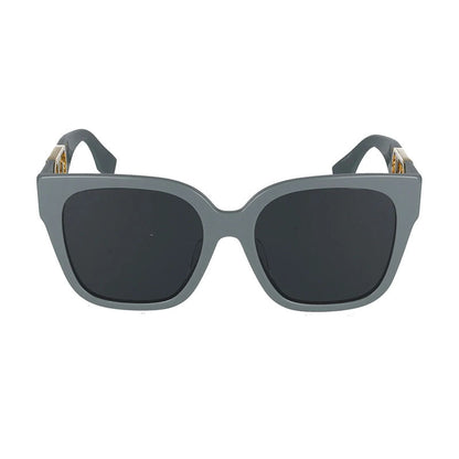 Fendi Sunglasses Square Full Rim, Grey Frame and Grey Lens FE40063F20A