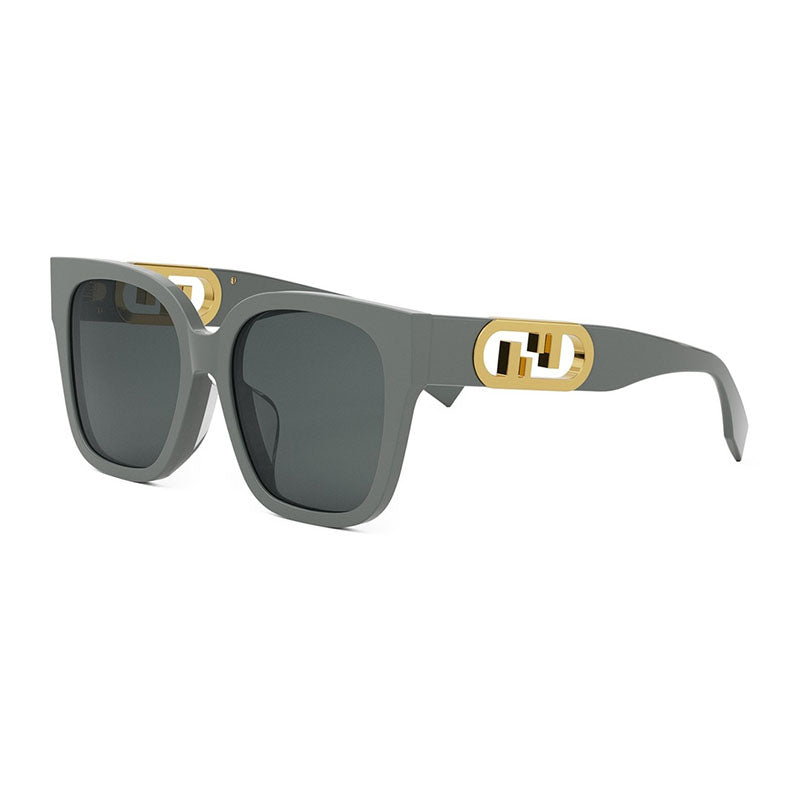 Fendi Sunglasses Square Full Rim, Grey Frame and Grey Lens FE40063F20A